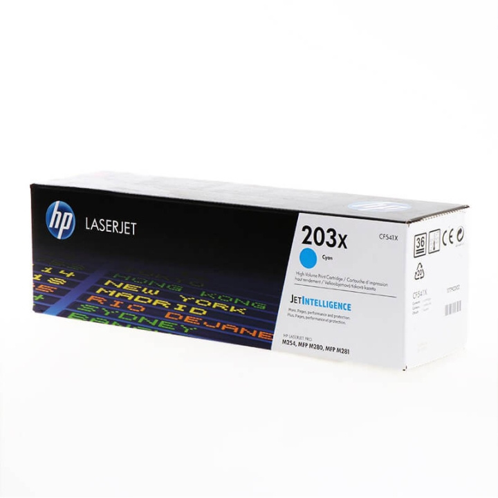 HP Toner CF541X 203X Cyan i gruppen Datautstyr / Skrivere og tilbehør / Blekk og toner / Toner / HP hos TP E-commerce Nordic AB (C27280)