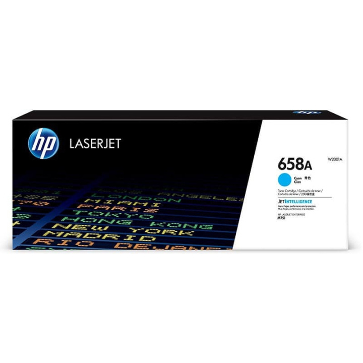 HP Toner W2001A 658A Cyan i gruppen Datautstyr / Skrivere og tilbehør / Blekk og toner / Toner / HP hos TP E-commerce Nordic AB (C27306)