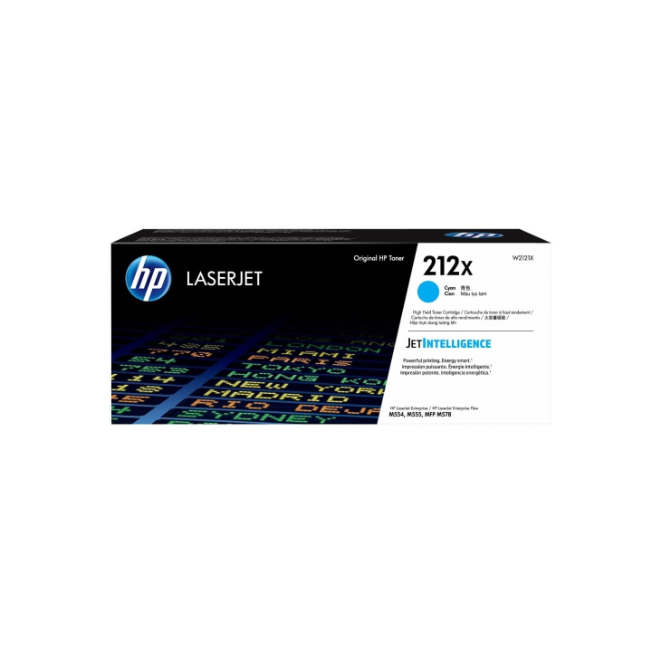 HP Toner W2121X 212X Cyan i gruppen Datautstyr / Skrivere og tilbehør / Blekk og toner / Toner / HP hos TP E-commerce Nordic AB (C27336)