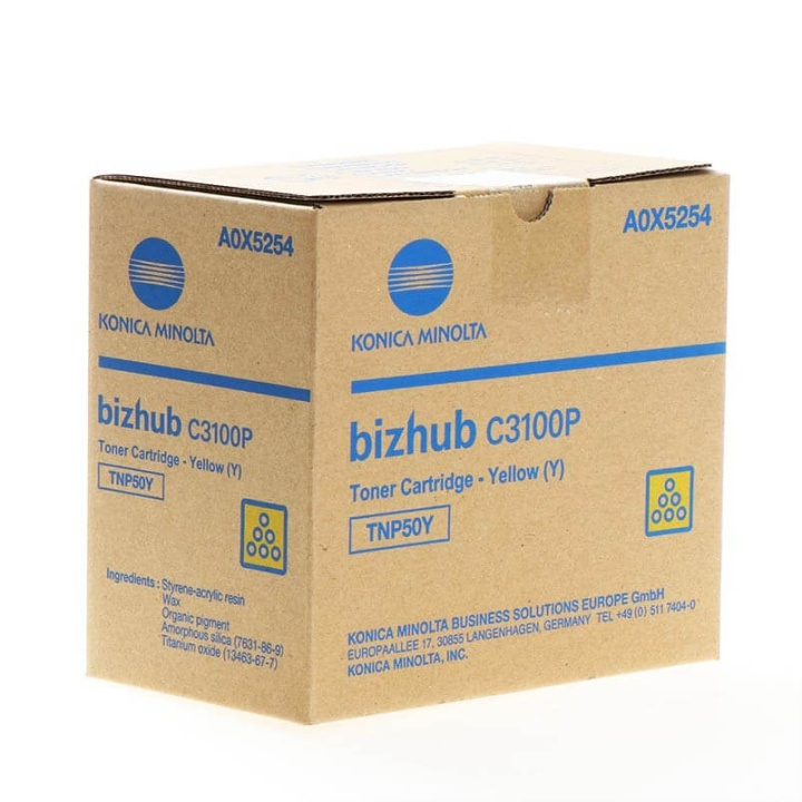 Konica Minolta Toner A0X5254 TNP50 Gul i gruppen Datautstyr / Skrivere og tilbehør / Blekk og toner / Toner / Konica Minolta hos TP E-commerce Nordic AB (C27419)