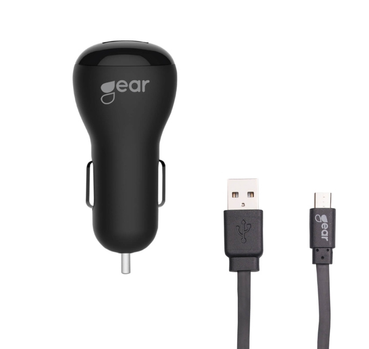 Gear Laddare 12-24V 1xUSB 1A Svart MicroUSB Kabel platt 1m i gruppen Datautstyr / Bærbare datamaskiner og tilbehør / Lader / Billader hos TP E-commerce Nordic AB (C28600)