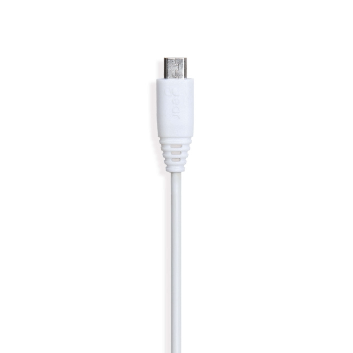 GEAR Rund ladekabel MicroUSB til USB-A 0,3m Hvit i gruppen SMARTTELEFON & NETTBRETT / Ladere og Kabler / Kabler / Kabler microUSB hos TP E-commerce Nordic AB (C28606)