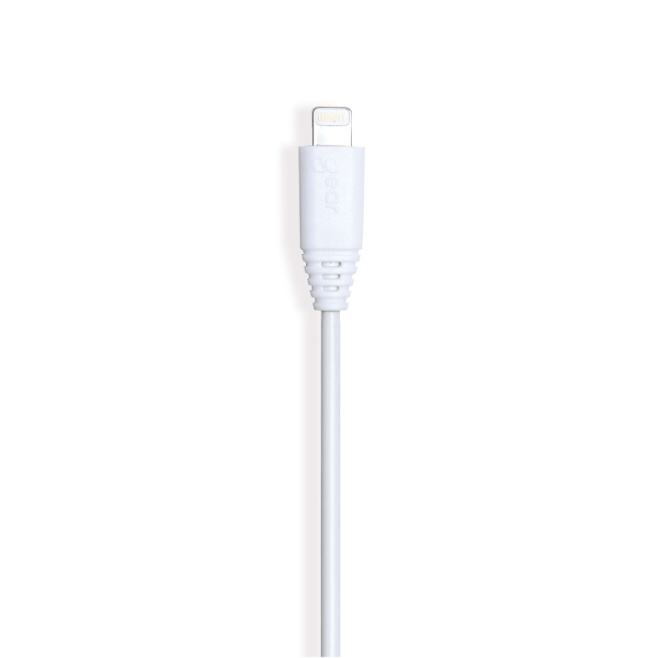 Gear Rund ladekabel Lightning til USB-A 0,3m Hvit MFI i gruppen SMARTTELEFON & NETTBRETT / Ladere og Kabler / Kabler / Kabler Lightning hos TP E-commerce Nordic AB (C28607)