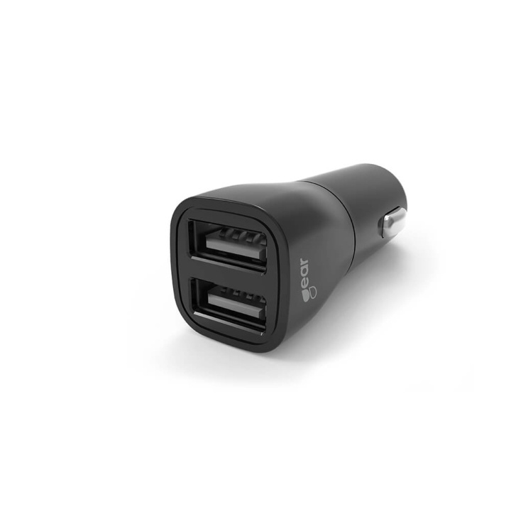 GEAR Lader 12/24V 2xUSB-A 3,4A Svart i gruppen Datautstyr / Bærbare datamaskiner og tilbehør / Lader / Billader hos TP E-commerce Nordic AB (C28610)