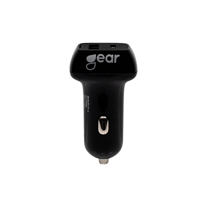 Gear Lader 12/24V 1xUSB-C 1xUSB-A PD 20-32W + 2,4A Svart i gruppen Datautstyr / Bærbare datamaskiner og tilbehør / Lader / Billader hos TP E-commerce Nordic AB (C28611)
