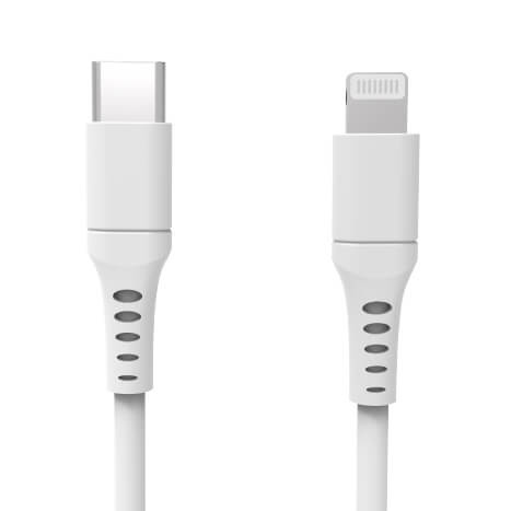 Gear Ladekabel USB-C til Lightning 3m Hvit MFI C94 i gruppen SMARTTELEFON & NETTBRETT / Ladere og Kabler / Kabler / Kabler Lightning hos TP E-commerce Nordic AB (C28619)