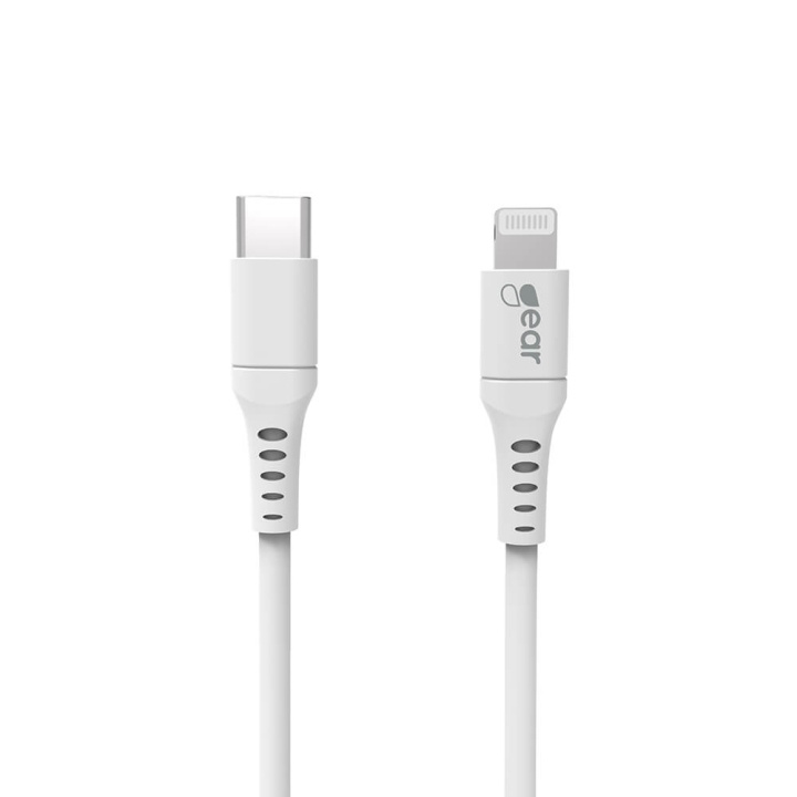 Gear Laddkabel USB-C till Lightning 1m Vit MFI C94 i gruppen SMARTTELEFON & NETTBRETT / Ladere og Kabler / Kabler / Kabler Lightning hos TP E-commerce Nordic AB (C28621)
