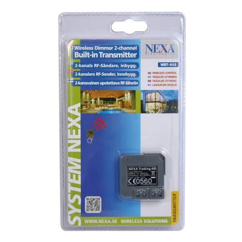 Nexa WBT-912 2-kanals innfelt sender i gruppen HJEM, HUS OG HAGE / Smarthus / Smarthussystemer hos TP E-commerce Nordic AB (C28684)