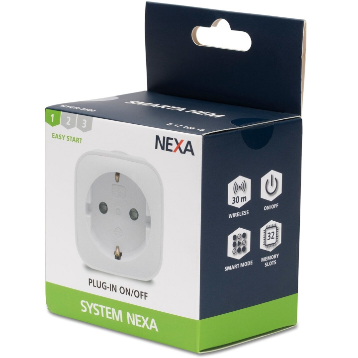 Nexa MYCR-3500 Plug-in ON/OFF 1-pakning i gruppen HJEM, HUS OG HAGE / Smarthus / Smart plugs hos TP E-commerce Nordic AB (C28691)