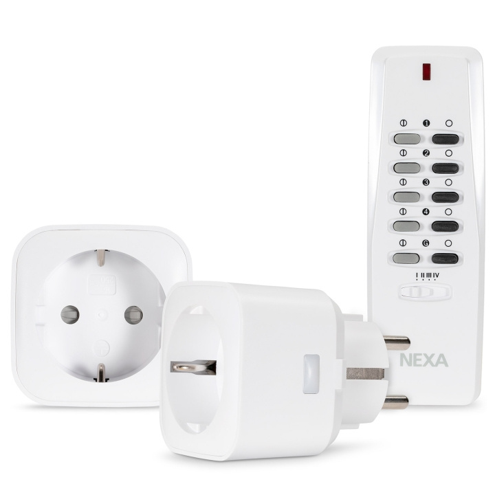 Nexa MYCR-2 Plug-in-sett PÅ/AV x 2 i gruppen HJEM, HUS OG HAGE / Smarthus / Smart plugs hos TP E-commerce Nordic AB (C28693)