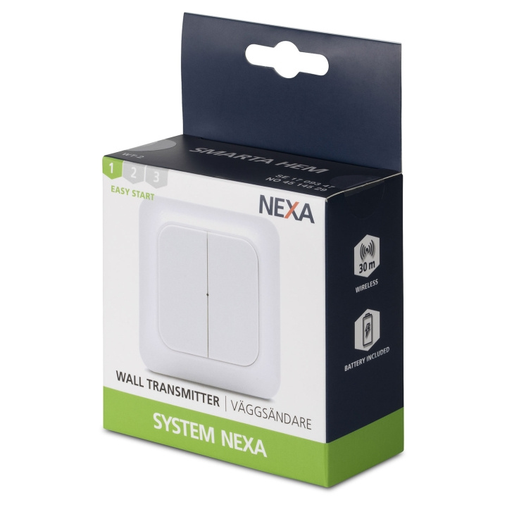 Nexa WT-2 Veggsender 2-kanals Trend i gruppen HJEM, HUS OG HAGE / Smarthus / Smarthussystemer hos TP E-commerce Nordic AB (C28698)