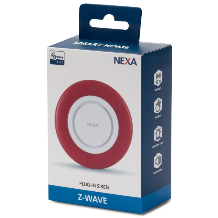 Nexa ZIS-104 Z-Wave Sirene med blinkende lys i gruppen HJEM, HUS OG HAGE / Smarthus / Smarthussystemer hos TP E-commerce Nordic AB (C28715)
