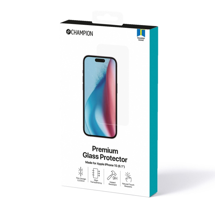 Champion Skjermbeskytter iPhone 16 / 15 i gruppen SMARTTELEFON & NETTBRETT / Mobilbeskyttelse / Apple / iPhone 15 hos TP E-commerce Nordic AB (C28820)