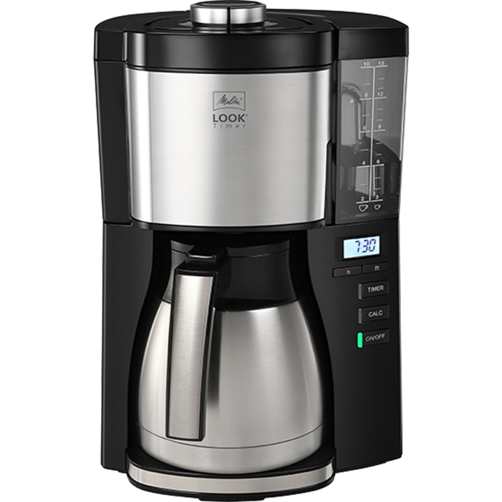 Melitta Thermos kaffetrakter LOOK 5.0 THERM TIMER, SORT i gruppen HJEM, HUS OG HAGE / Husholdningsapparater / Kaffe og espresso / Termostraktere hos TP E-commerce Nordic AB (C28866)