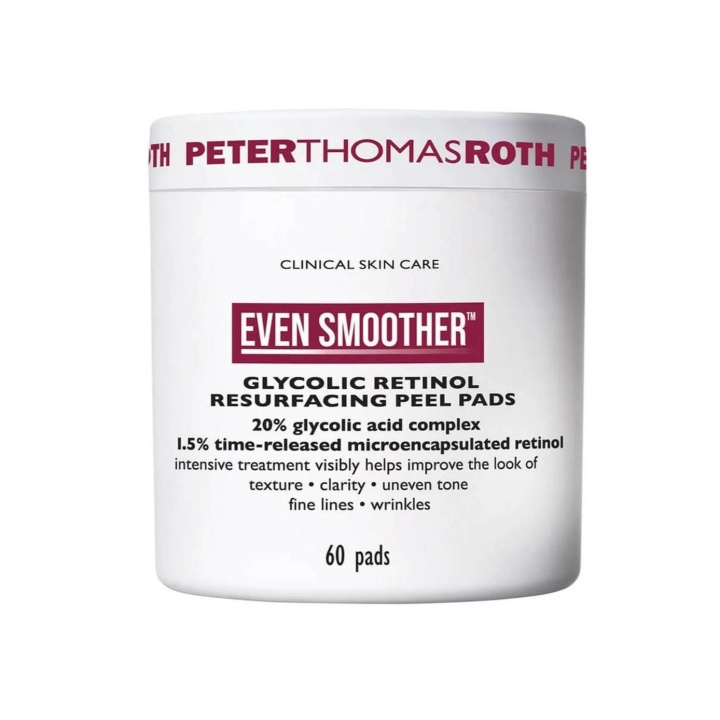 Peter Thomas Roth Even Smoother Glycolic Retinol Resurfacing Peel Pads 60 stk i gruppen HELSE OG SKJØNNHET / Hudpleie / Ansikt / Masker hos TP E-commerce Nordic AB (C28932)