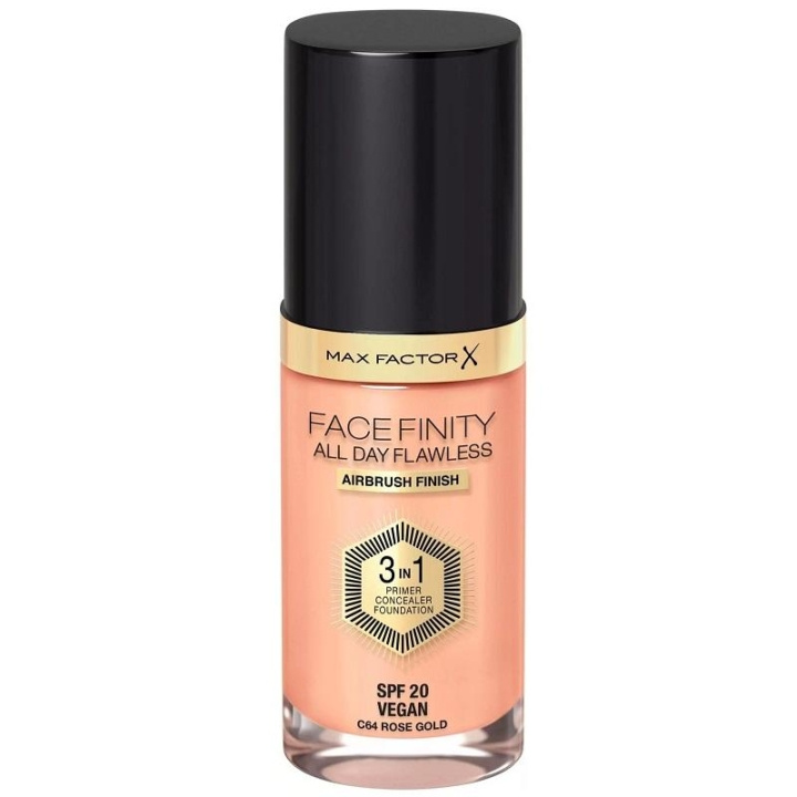 Max Factor Facefinity 3 In 1 Foundation 64 Rose Gold i gruppen HELSE OG SKJØNNHET / Makeup / Makeup ansikt / Foundation hos TP E-commerce Nordic AB (C29094)