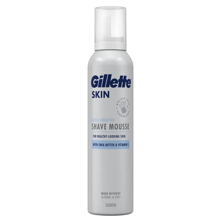 Gillette Skin Ultra Sensitive Shave Mousse 240ml i gruppen HELSE OG SKJØNNHET / Hår & styling / Barbering og trimming / Barberhøvler og tilbehør hos TP E-commerce Nordic AB (C29150)