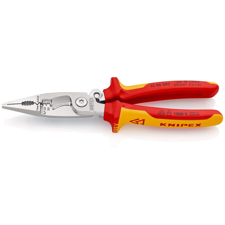 KNIPEX Elektrikertang med avbiter VDE:0.7...1.5 mm² 200 mm i gruppen HJEM, HUS OG HAGE / Verktøy / Annet verktøy og tilbehør hos TP E-commerce Nordic AB (C29260)