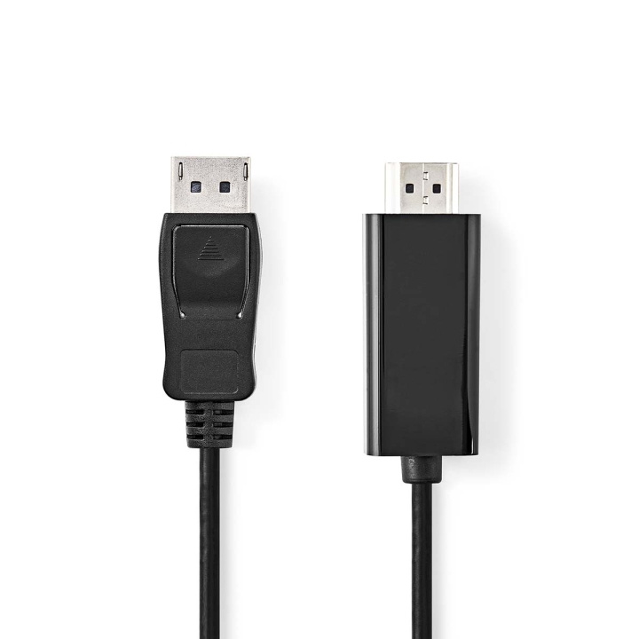 Nedis Displayport-kabel | DisplayPort Han | HDMI ™ -kontakt | 4K@30Hz | Nikkel belagt | 3.00 m | Rund | PVC | Sort | Boks i gruppen Datautstyr / Kabler og adaptere / DisplayPort / Kabler hos TP E-commerce Nordic AB (C29287)