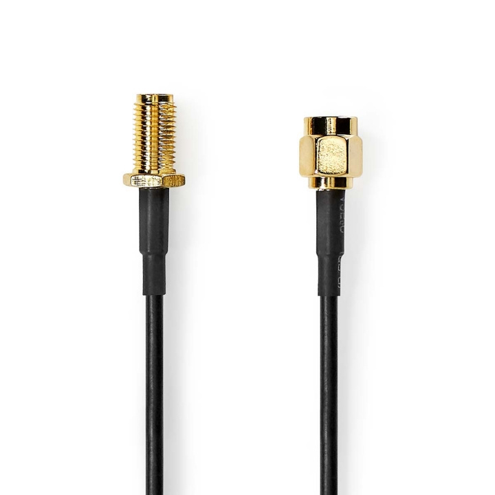 Nedis Antennekabel | SMA Han | SMA Hun | Gull belagt | 50 Ohm | Singel Skjermet | 2.00 m | Rund | PVC | Sort | Boks i gruppen Elektronikk / Kabler og adaptere / Antennekabler og tilbehør / Antennekabler hos TP E-commerce Nordic AB (C29412)