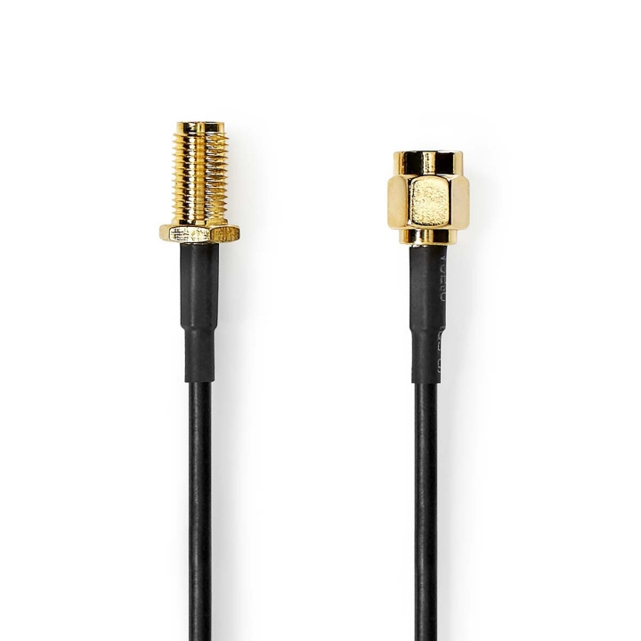 Nedis Antennekabel | SMA Han | SMA Hun | Gull belagt | 50 Ohm | Singel Skjermet | 3.00 m | Rund | PVC | Sort | Boks i gruppen Elektronikk / Kabler og adaptere / Antennekabler og tilbehør / Antennekabler hos TP E-commerce Nordic AB (C29413)