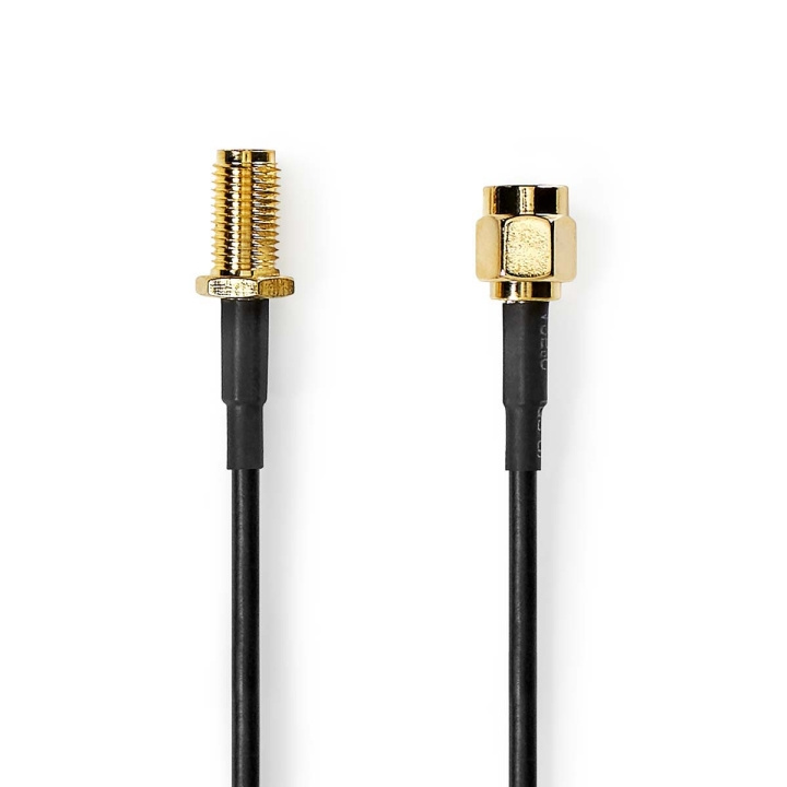Nedis Antennekabel | SMA Han | SMA Hun | Gull belagt | 50 Ohm | Singel Skjermet | 3.00 m | Rund | PVC | Sort | Label i gruppen Elektronikk / Lyd & Bilde / TV og tilbehør / Antenner og tilbehør hos TP E-commerce Nordic AB (C29420)