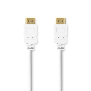 Nedis High Speed ​​HDMI ™ kabel med Ethernet | HDMI ™ -kontakt | HDMI ™ -kontakt | 4K@30Hz | ARC | 10.2 Gbps | 2.00 m | Rund | PVC | Hvit | Boks