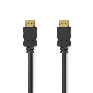 Nedis High Speed ​​HDMI ™ kabel med Ethernet | HDMI ™ -kontakt | HDMI ™ -kontakt | 4K@30Hz | ARC | 10.2 Gbps | 7.50 m | Rund | PVC | Sort | Label