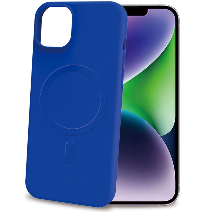 Celly Cromomag Soft rubber case MagSafe iPhone 15 Plus Blå i gruppen SMARTTELEFON & NETTBRETT / Mobilbeskyttelse / Apple / iPhone 15 hos TP E-commerce Nordic AB (C29520)