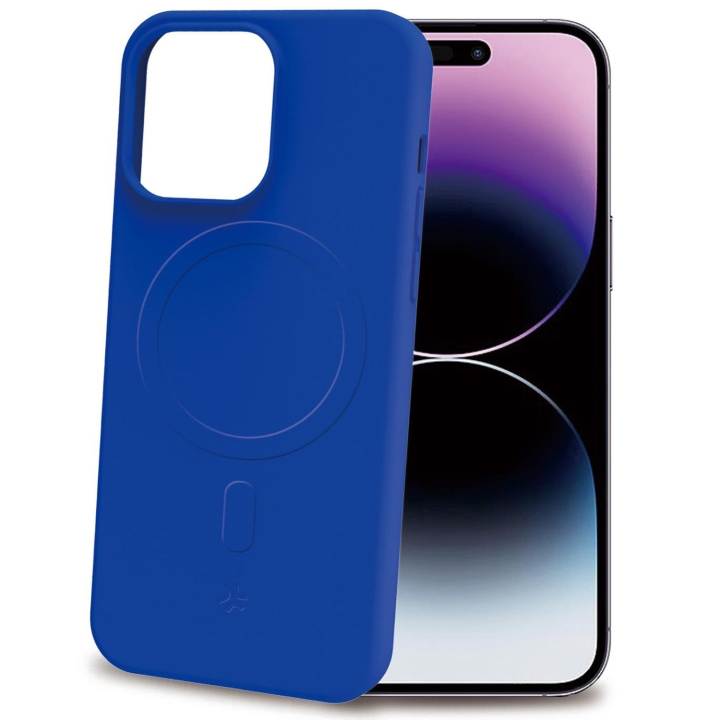 Celly Cromomag Soft rubber case MagSafe iPhone 15 Pro Max Blå i gruppen SMARTTELEFON & NETTBRETT / Mobilbeskyttelse / Apple / iPhone 15 hos TP E-commerce Nordic AB (C29521)