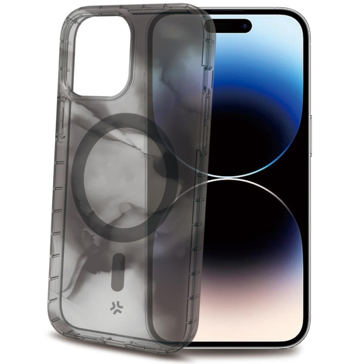 Celly Magshades TPU-deksel MagSafe iPhone 15 Pro Svart i gruppen SMARTTELEFON & NETTBRETT / Mobilbeskyttelse / Apple / iPhone 15 hos TP E-commerce Nordic AB (C29522)