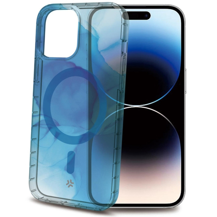 Celly Magshades TPU-deksel MagSafe iPhone 15 Pro Blå i gruppen SMARTTELEFON & NETTBRETT / Mobilbeskyttelse / Apple / iPhone 15 hos TP E-commerce Nordic AB (C29524)