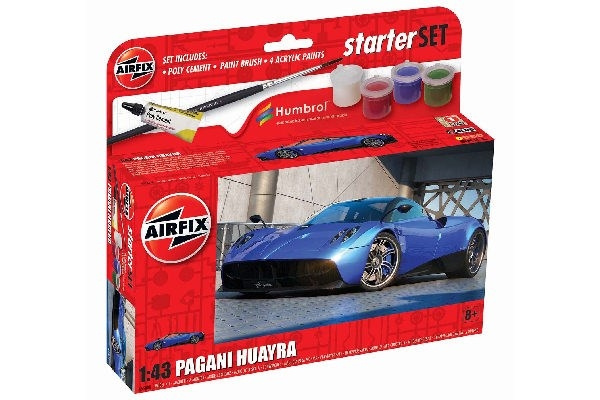 AIRFIX Small Starter Set 1:43 Pagani Huayra, new i gruppen SPORT, FRITID & HOBBY / Hobby / Plastmodeller / Biler hos TP E-commerce Nordic AB (C29544)