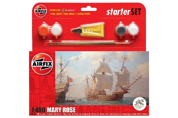 AIRFIX Small Starter Set 1:43 Mary Rose, new i gruppen SPORT, FRITID & HOBBY / Hobby / Plastmodeller / Skip hos TP E-commerce Nordic AB (C29546)
