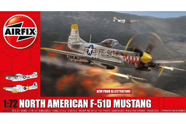 Airfix Nordamerikanske F-51D Mustang i gruppen SPORT, FRITID & HOBBY / Hobby / Plastmodeller / Fly & Helikoptre hos TP E-commerce Nordic AB (C29547)