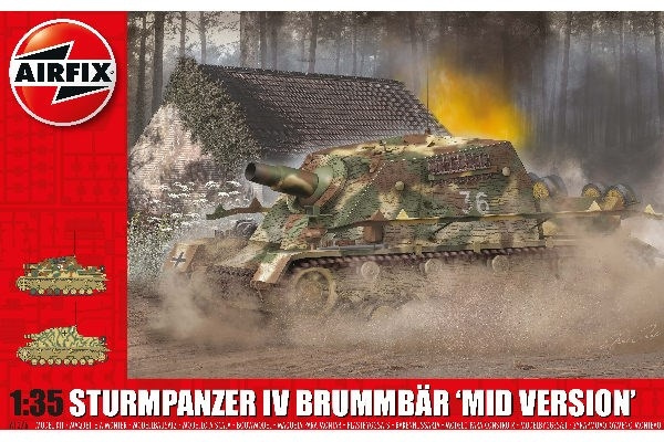 AIRFIX Sturmpanzer IV Brummbar (Mid Version) i gruppen SPORT, FRITID & HOBBY / Hobby / Plastmodeller / Militære kjøretøy (land) hos TP E-commerce Nordic AB (C29567)