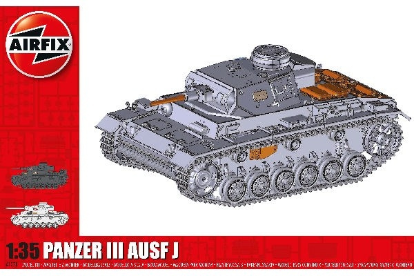 AIRFIX Panzer III AUSF J i gruppen SPORT, FRITID & HOBBY / Hobby / Plastmodeller / Militære kjøretøy (land) hos TP E-commerce Nordic AB (C29569)