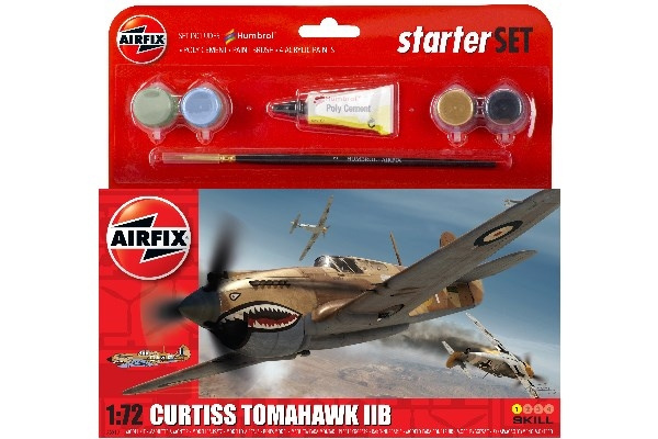 Airfix Curtiss Tomahawk IIB, 1:72 hengende gavesett i gruppen SPORT, FRITID & HOBBY / Hobby / Plastmodeller / Fly & Helikoptre hos TP E-commerce Nordic AB (C29594)