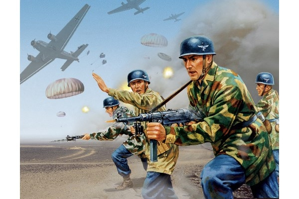 Airfix Tyske fallskjermtropper fra andre verdenskrig i gruppen SPORT, FRITID & HOBBY / Hobby / Plastmodeller / Figurer hos TP E-commerce Nordic AB (C29607)