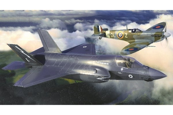 AIRFIX \'Then and Now\' Spitfire Mk.Vc & F-35B Lightning II i gruppen SPORT, FRITID & HOBBY / Hobby / Plastmodeller / Fly & Helikoptre hos TP E-commerce Nordic AB (C29616)