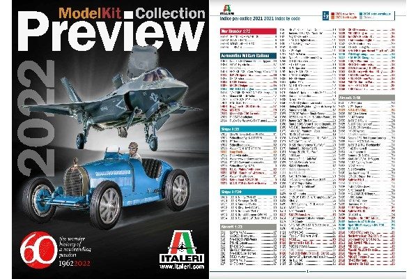 Italeri forhåndsvisning 2022 + indeks 2022 i gruppen SPORT, FRITID & HOBBY / Hobby / Plastmodeller / Diverse hos TP E-commerce Nordic AB (C29735)