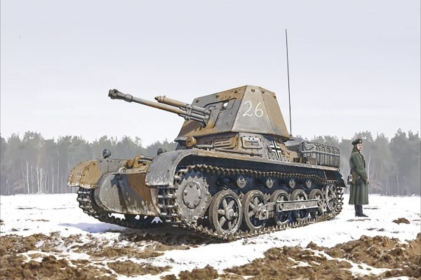 ITALERI 1:35 Panzerjager I i gruppen SPORT, FRITID & HOBBY / Hobby / Plastmodeller / Militære kjøretøy (land) hos TP E-commerce Nordic AB (C29750)