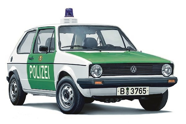 ITALERI 1:24 VW Golf \'POLIZEI\' i gruppen SPORT, FRITID & HOBBY / Hobby / Plastmodeller / Biler hos TP E-commerce Nordic AB (C29812)