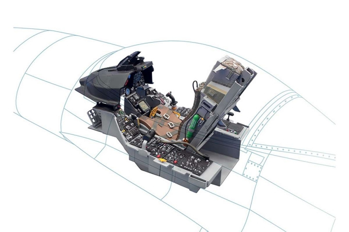 ITALERI 1:48 F-16 Cockpit i gruppen SPORT, FRITID & HOBBY / Hobby / Plastmodeller / Fly & Helikoptre hos TP E-commerce Nordic AB (C29828)