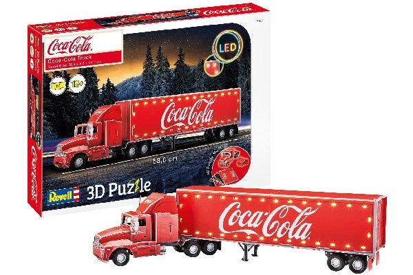Revell 3D-puslespill Coca-Cola-lastebil LED i gruppen SPORT, FRITID & HOBBY / Hobby / Plastmodeller / Biler hos TP E-commerce Nordic AB (C29842)