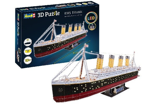 Revell 3D puslespill RMS Titanic LED i gruppen SPORT, FRITID & HOBBY / Hobby / Plastmodeller / Diverse hos TP E-commerce Nordic AB (C29843)