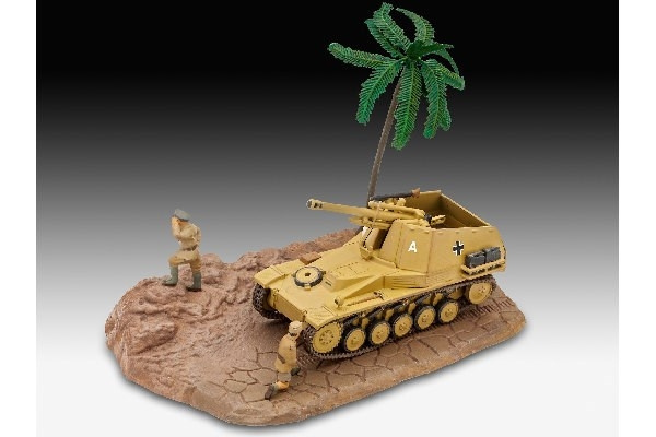 Revell Første diorama-sett - Sd.Kfz. 124 Wespe 1:76 i gruppen SPORT, FRITID & HOBBY / Hobby / Plastmodeller / Militære kjøretøy (land) hos TP E-commerce Nordic AB (C29888)