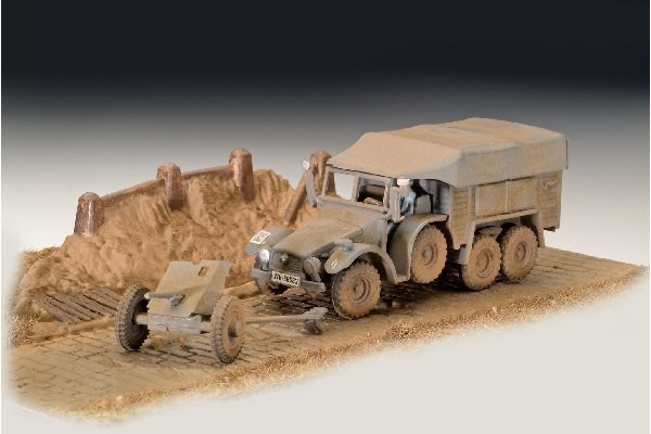Revell Krupp Protze KFZ 69 med 3,7cm Pak 1:76 i gruppen SPORT, FRITID & HOBBY / Hobby / Plastmodeller / Biler hos TP E-commerce Nordic AB (C29896)