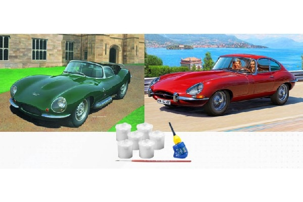 Revell Gift Set Jaguar 100th Anniversary i gruppen SPORT, FRITID & HOBBY / Hobby / Plastmodeller / Biler hos TP E-commerce Nordic AB (C29943)