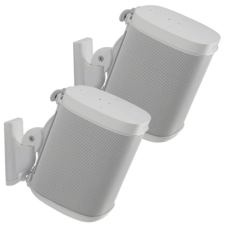 SANUS Wall Mount for Sonos One SL Play:1 Play:3 Pair White i gruppen Elektronikk / Lyd & Bilde / Høyttalere & tilbehør / Høyttalerstativ hos TP E-commerce Nordic AB (C30354)